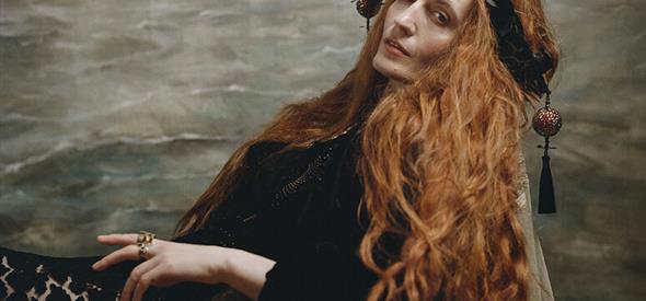 Woman with long red hair