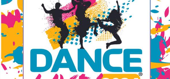 silhouetted dancers on a colourful background with Dance Live! 2024