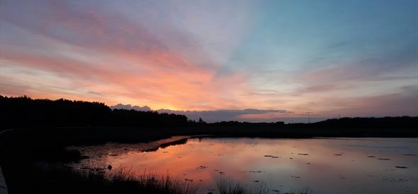 Pink and blue sky
