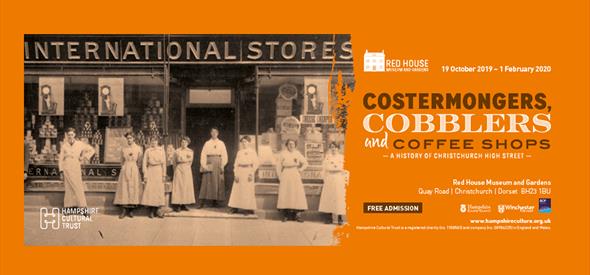 19th century photo of shop staff outside of shop