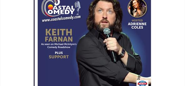 Keith Farnan with a microphone in his hand