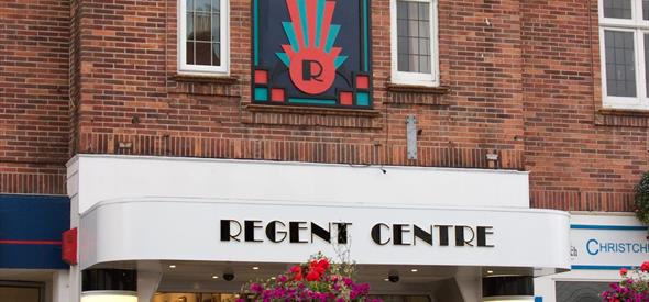 Outside the Regent building