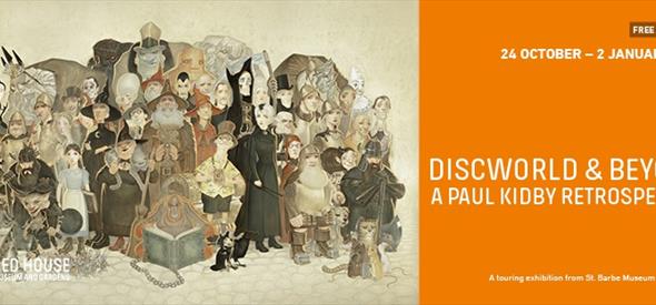 Discworld Massif illustration with loads of people dressed in historic clothing
