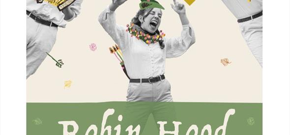 Robin hood graphic poster of kid celebrating