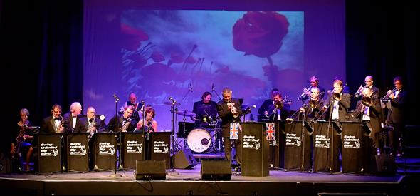 Swing Unlimited band performaing on stage