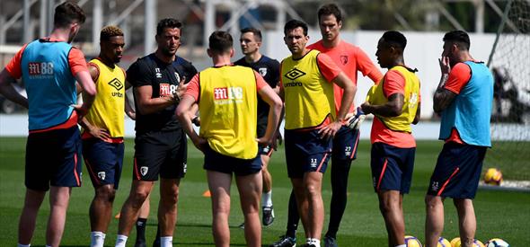 AFC Bournemouth first team in a training session