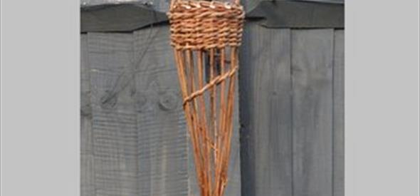 photo of a willow bird feeder