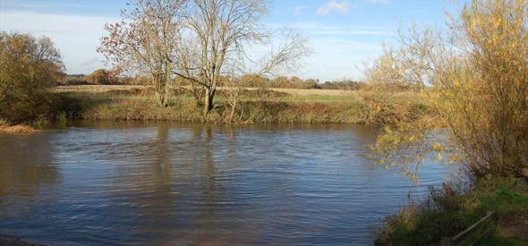 photo of the river Stour on a bright sunny day