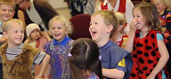 children enjoying storytelling