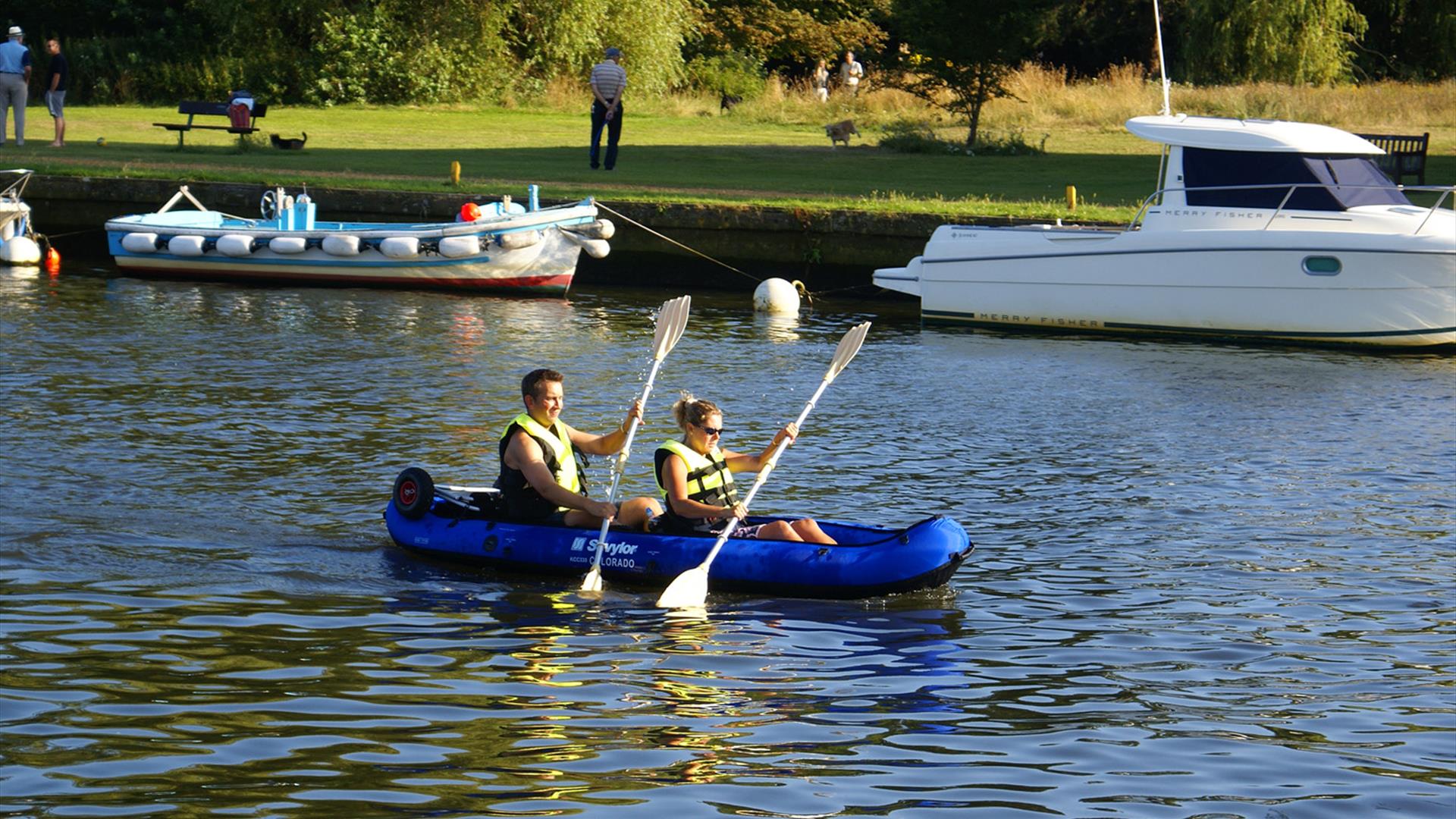 Kayaking on the river in Christchurch