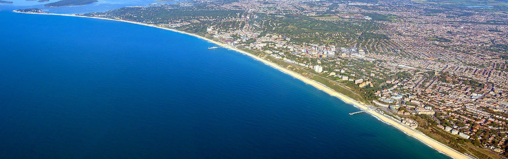 Stunning aerial shot of Dorset coastline