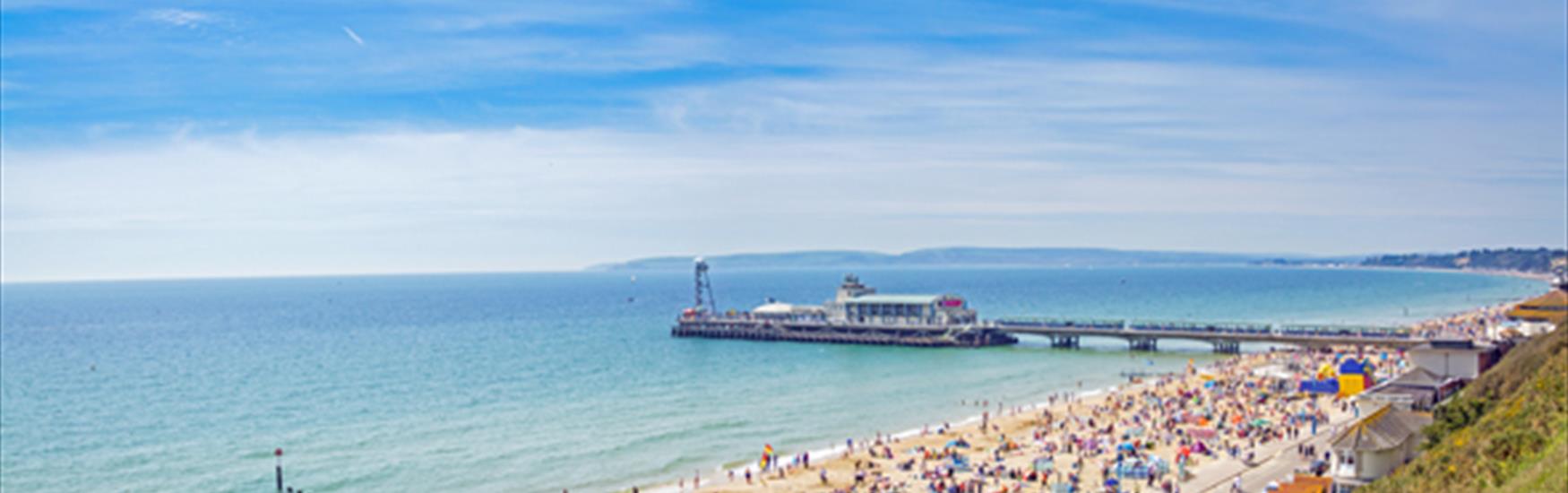 View of Bournemouth beach and pier