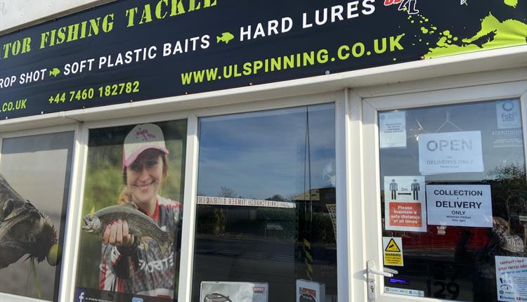 Shop front of predator fishing shop