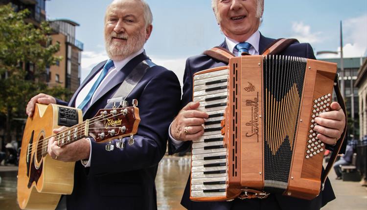 Foster and Allen with their instruments