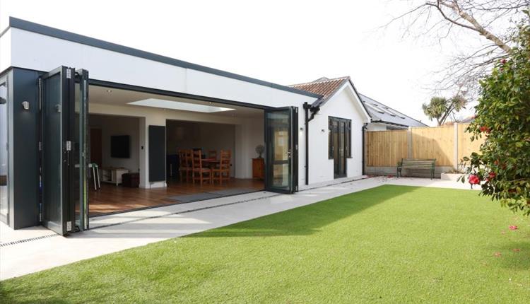 Exterior garden with bifold doors