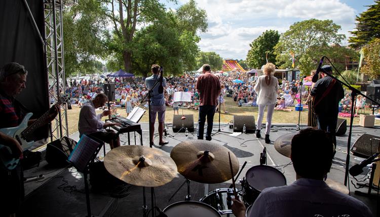 Music on stage on a sunny day