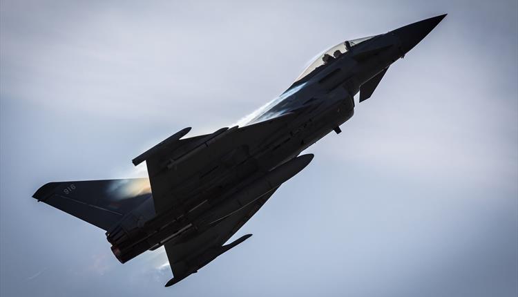 Typhoon flying upwards during their air festival display