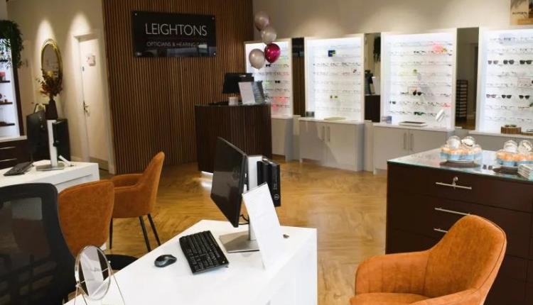 Interior shot of raxworthys opticians in chrstchurch
