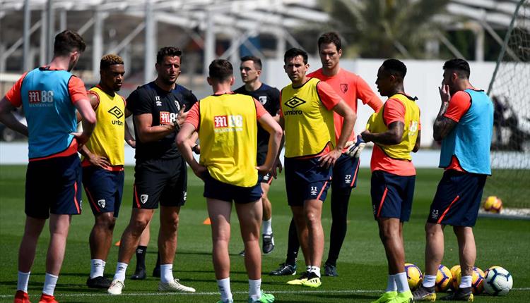 AFC Bournemouth first team in a training session
