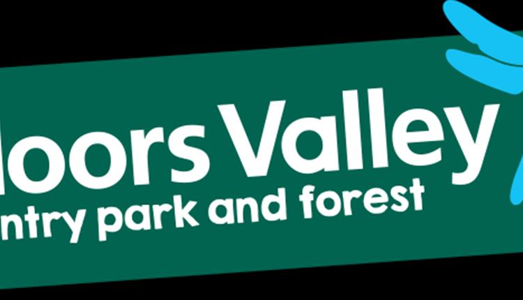Moors Valley logo with blue butterfly.