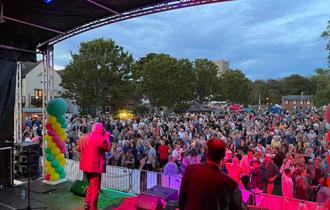 view of the carnival from the stage