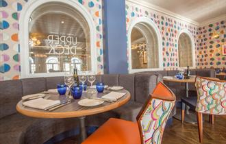 Christchurch Harbour Hotel - inside dining and drinks in a trendy bar and restaurant