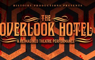 promotional poster that says The OverLook Hotel in orange and black