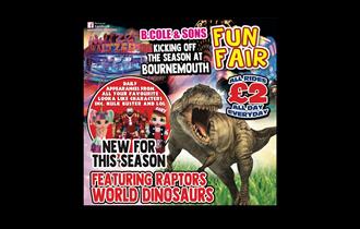 Logo with dinosaur with lots of text