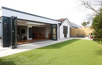 Exterior garden with bifold doors