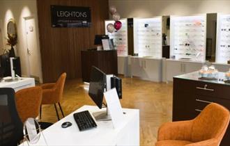 Interior shot of raxworthys opticians in chrstchurch