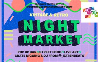 Retro log with neon coloured lines and dots