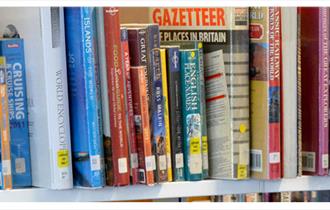books on display on a shelf