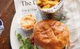 Chips and burger