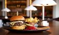 Burger and chips