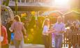 People dancing in the summer sun