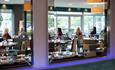 Shot of inside the restaurant.