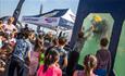 Kids surrounding the diving tank at Bournemouth Air Festival