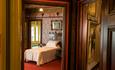 One of the bedrooms at Russell-Cotes House, Gallery and Garden in Bournemouth, Dorset