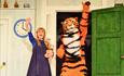 Girl and a tiger