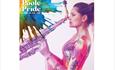 Ellie Sax with a purple saxophone
