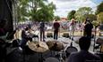 Music on stage on a sunny day