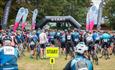 Crowds of cyclists line up to start ride out