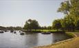 A rounded path beside the waters edge.