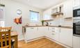 Modern looking kitchen and dinning room