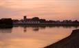 View back over the river towards the Priory.