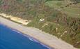 Steamer Point nature reserve from above with the beach below.